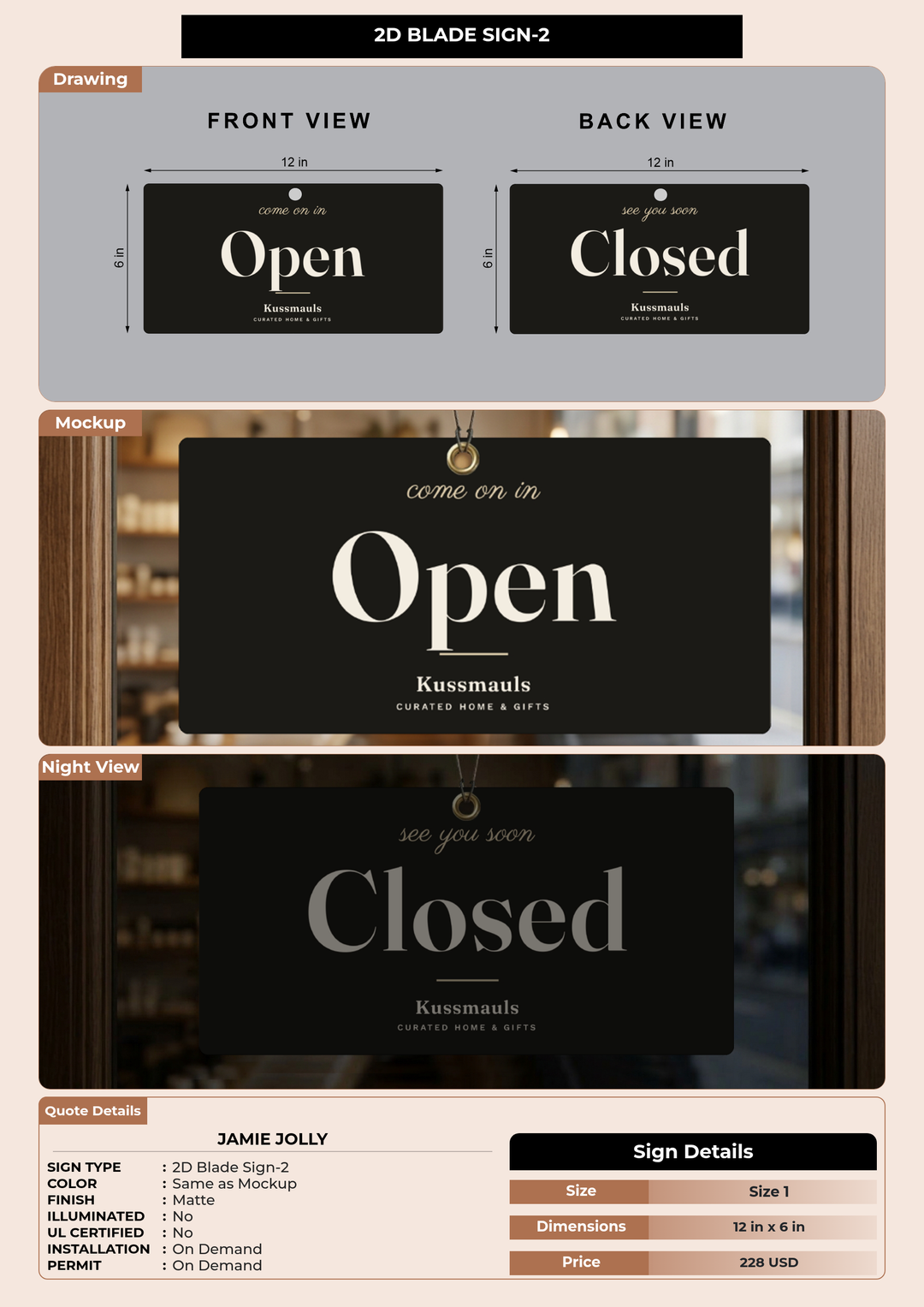 CUSTOM MOCKUP SIGN FOR Jamie Jolly