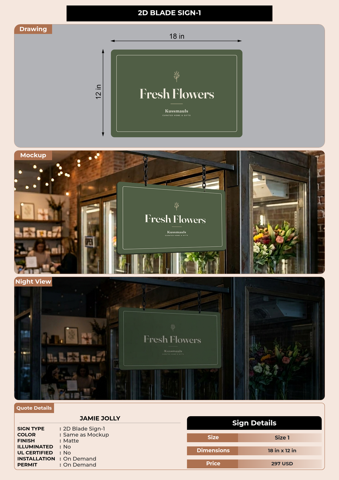 CUSTOM MOCKUP SIGN FOR Jamie Jolly