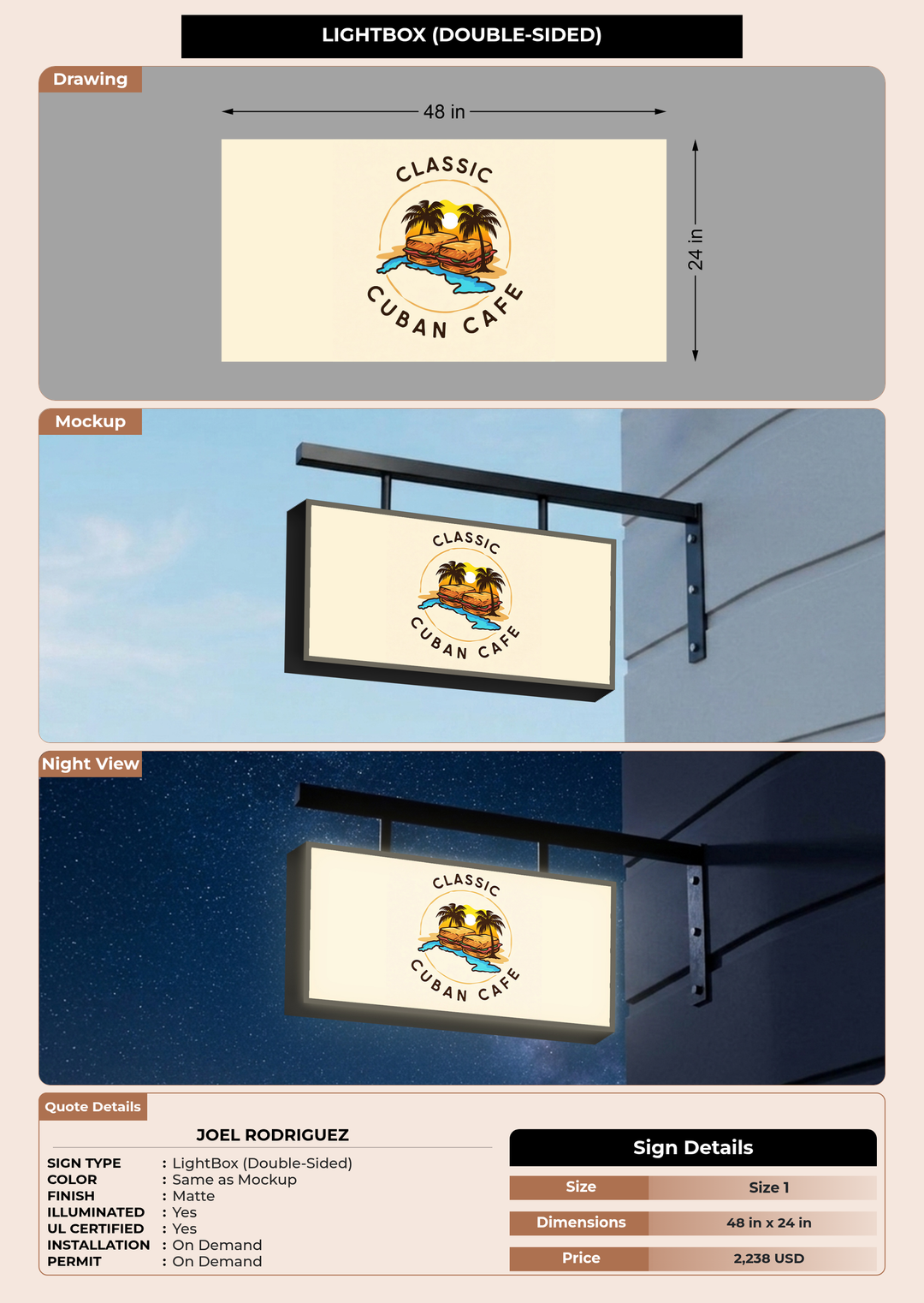 CUSTOM MOCKUP SIGN FOR Joel Rodriguez