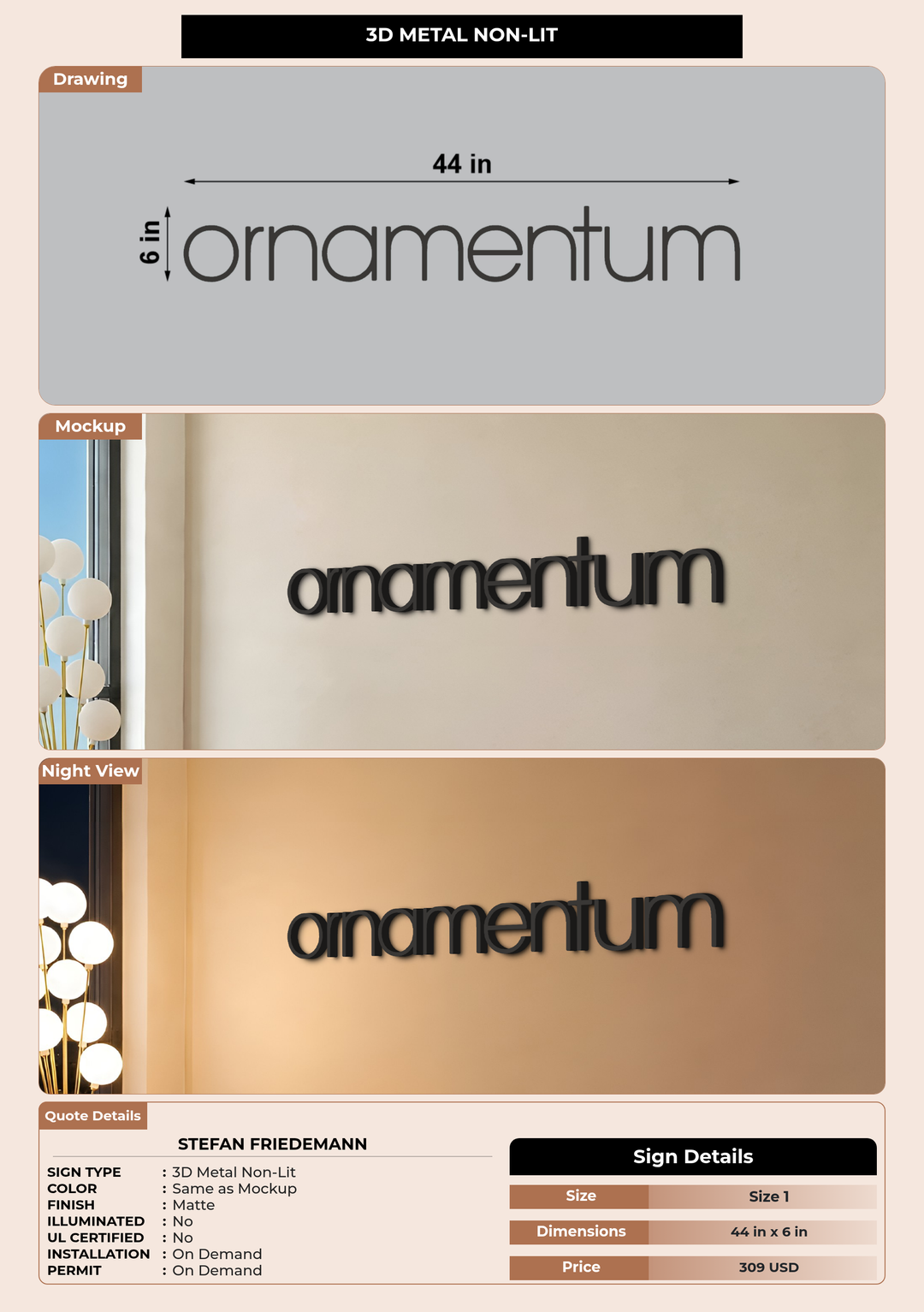 CUSTOM MOCKUP SIGN FOR Stefan Friedemann