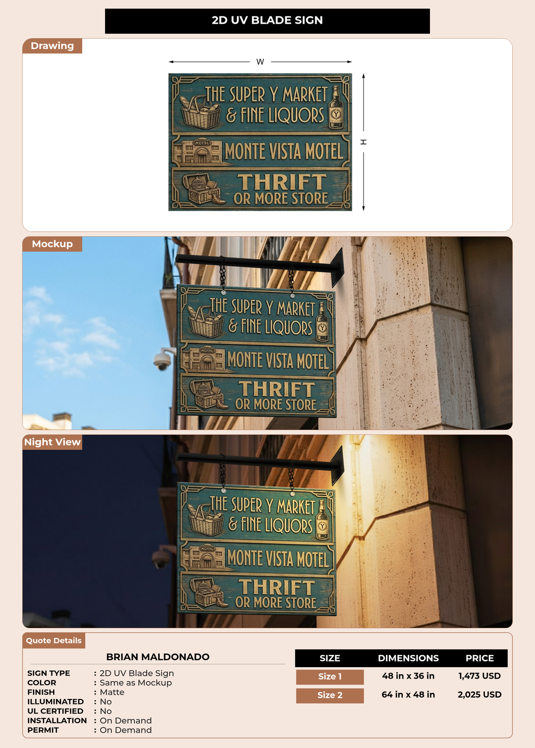 CUSTOM MOCKUP SIGN FOR Brian maldonado