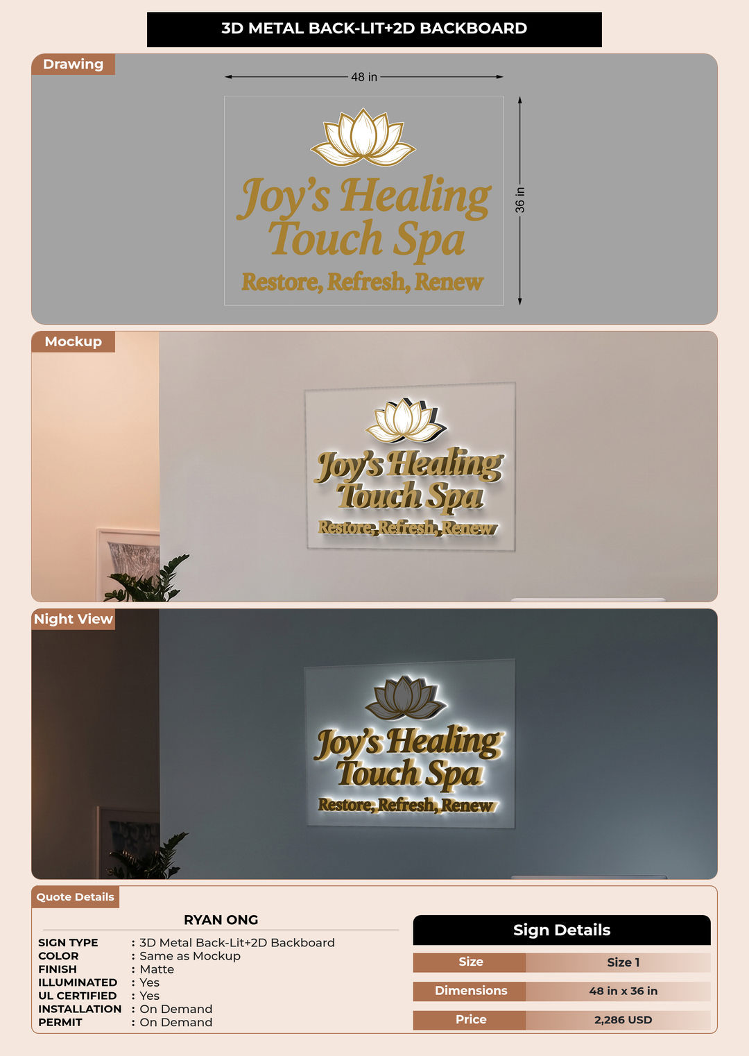 CUSTOM MOCKUP SIGN FOR Ryan Ong