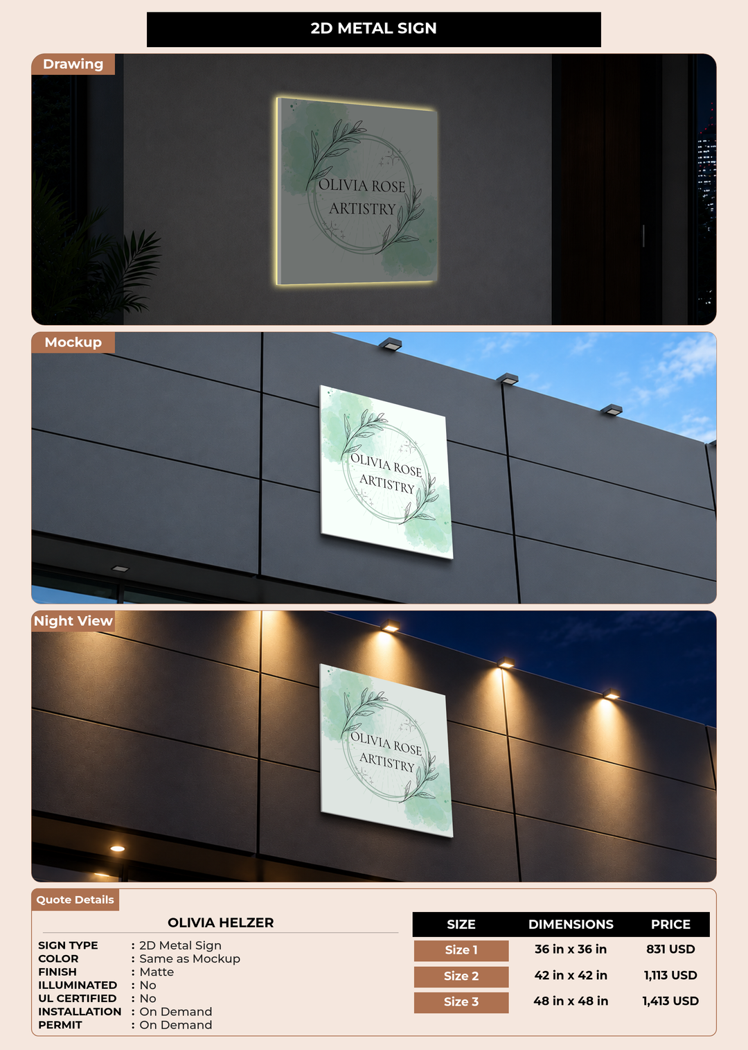 CUSTOM MOCKUP SIGN FOR Olivia Helzer
