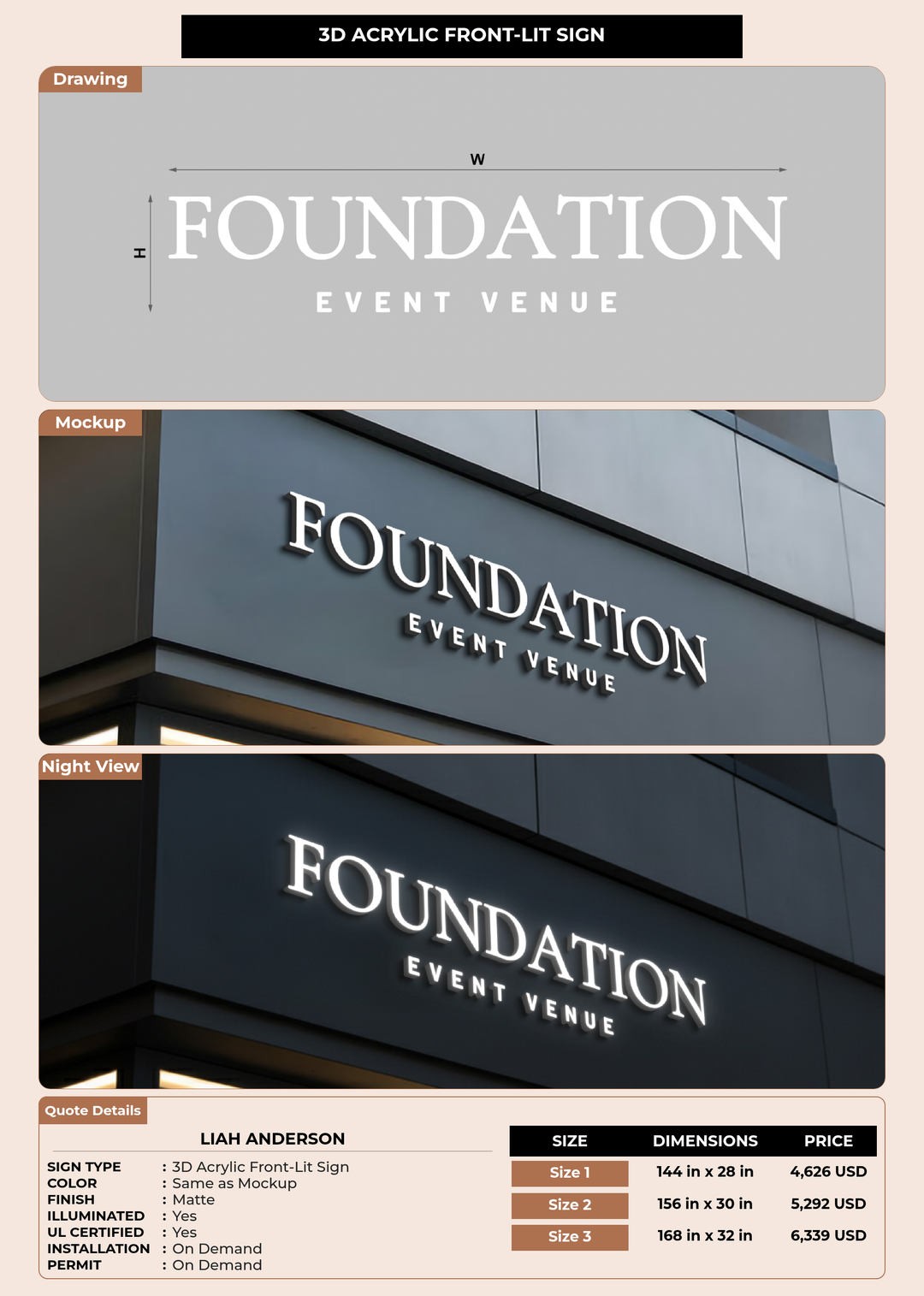 CUSTOM MOCKUP SIGN FOR Liah Anderson