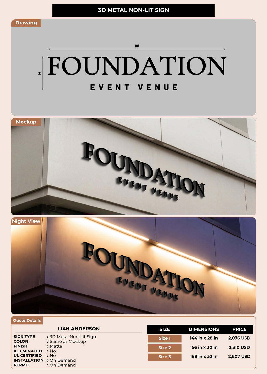 CUSTOM MOCKUP SIGN FOR Liah Anderson