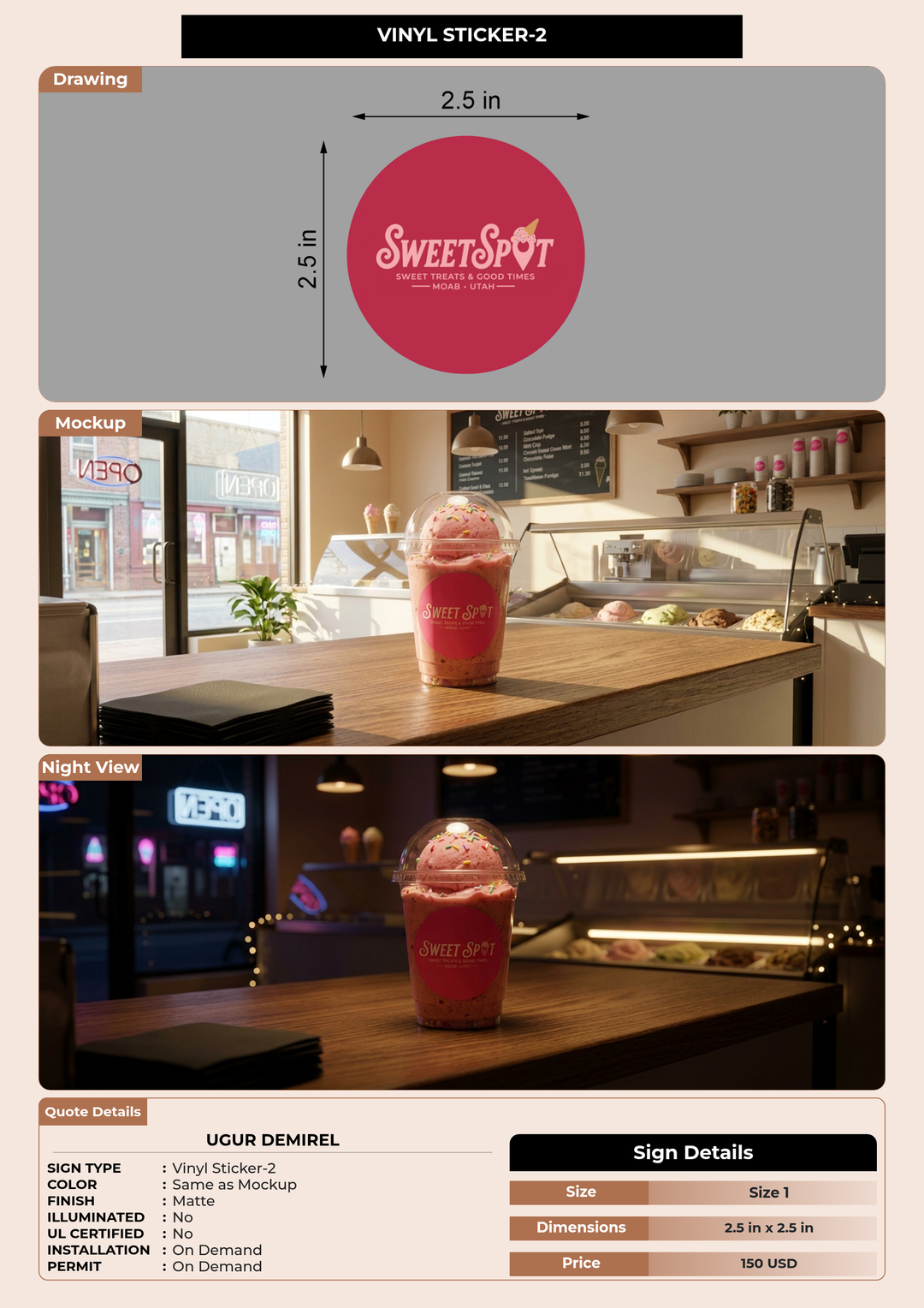 CUSTOM MOCKUP SIGN FOR UGUR demirel