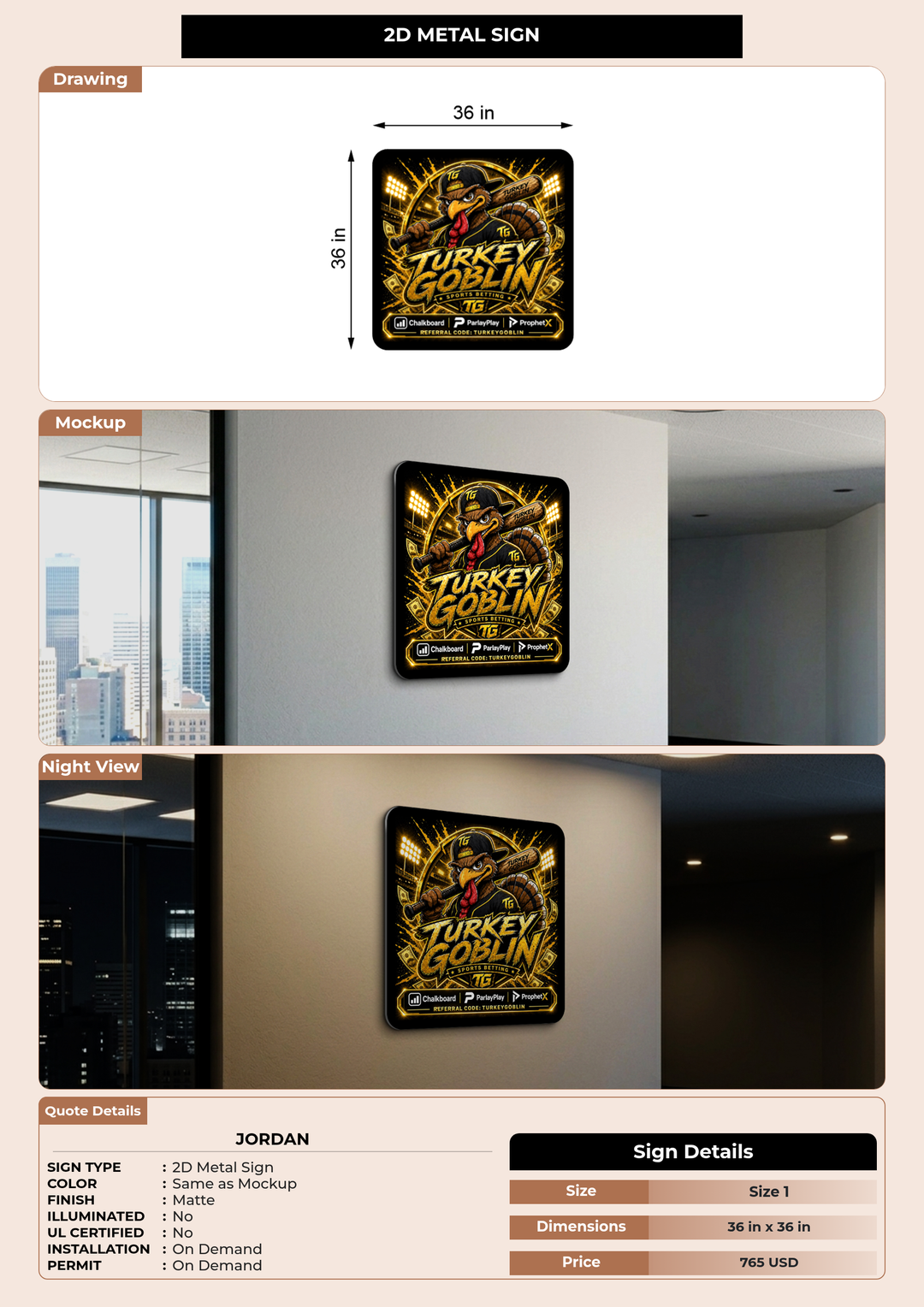 CUSTOM MOCKUP SIGN FOR Jordan