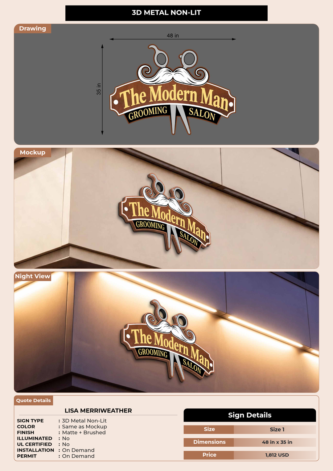CUSTOM MOCKUP SIGN FOR lisa merriweather
