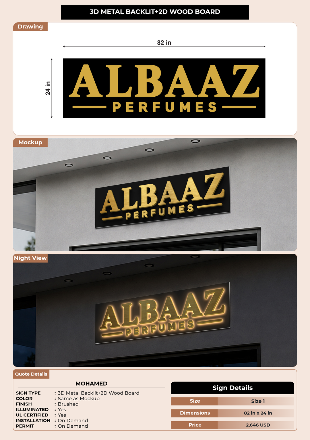 CUSTOM MOCKUP SIGN FOR Mohamed