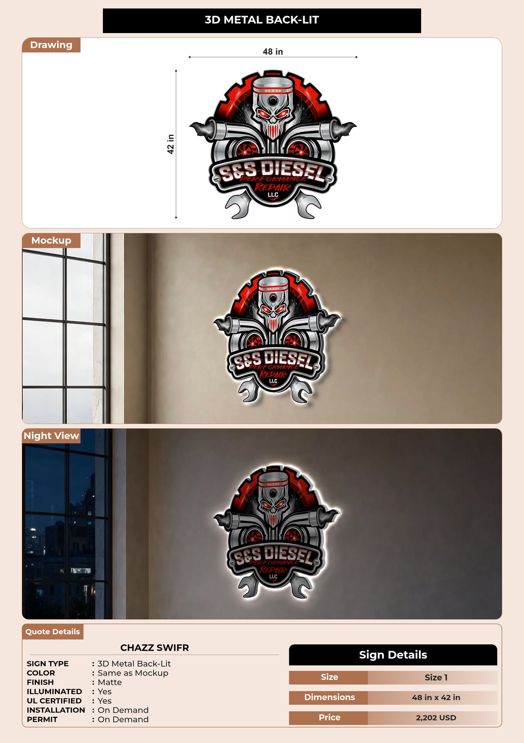 CUSTOM MOCKUP SIGN FOR Chazz Swifr