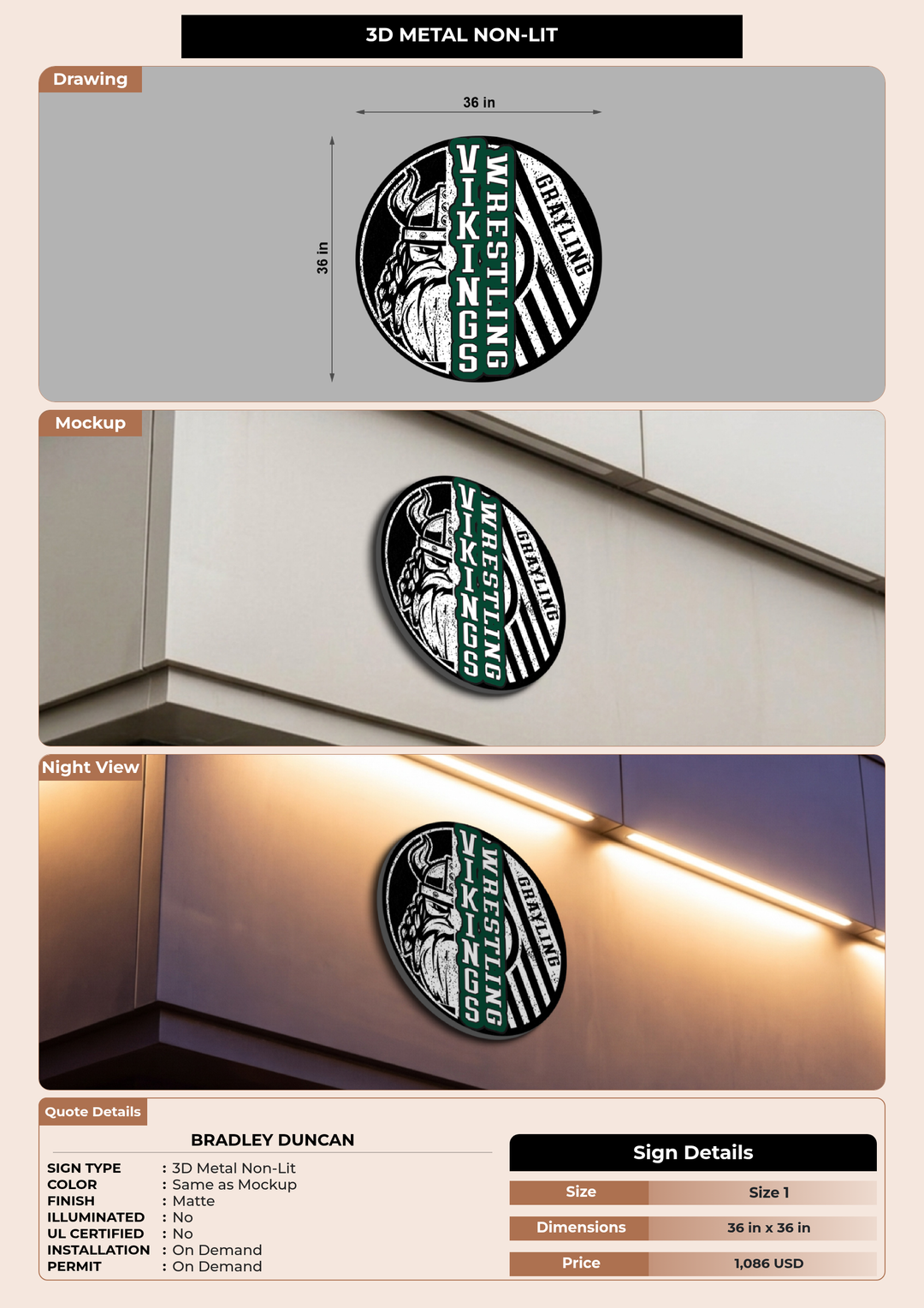 CUSTOM MOCKUP SIGN FOR Bradley Duncan