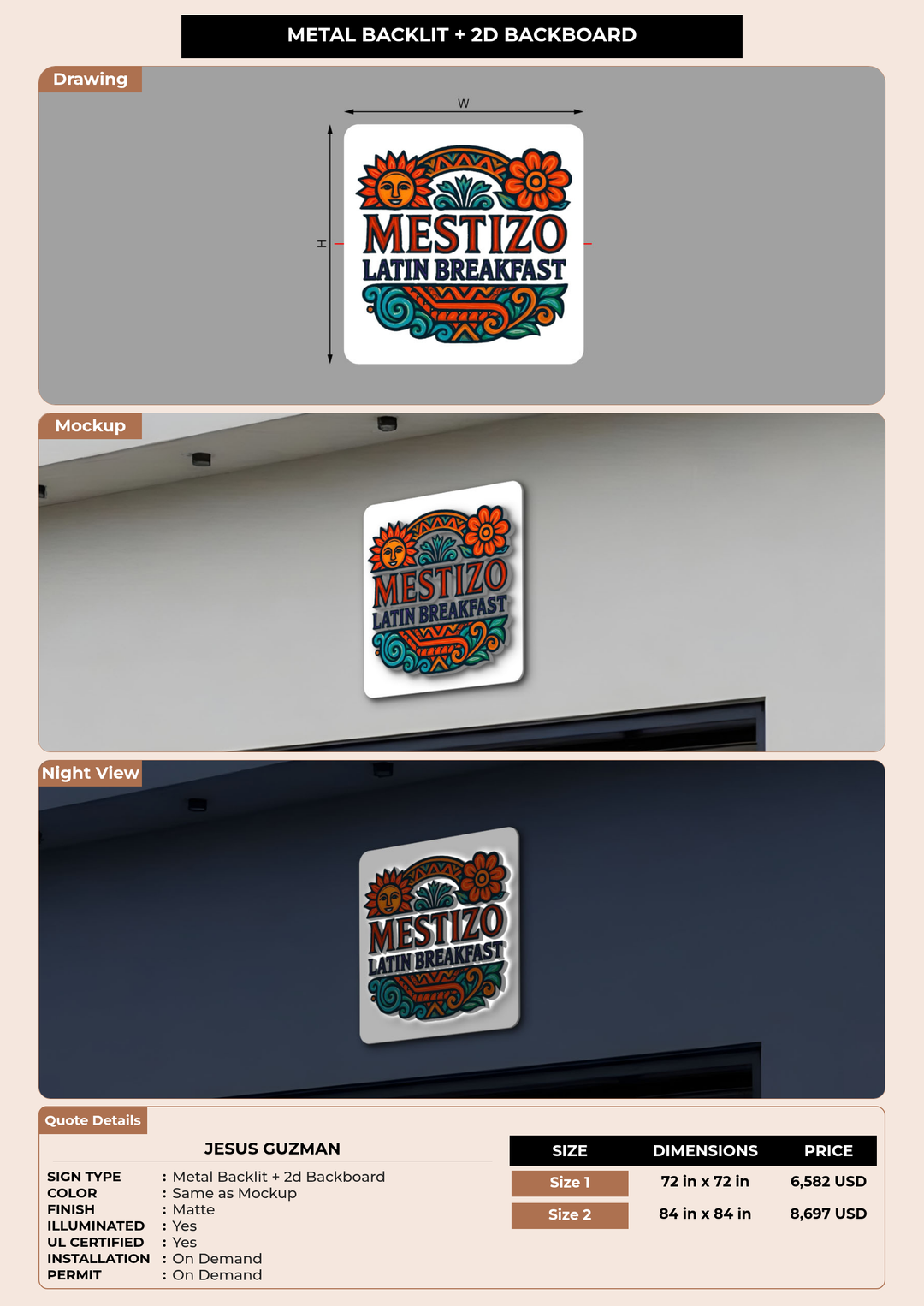CUSTOM MOCKUP SIGN FOR Jesus Guzman