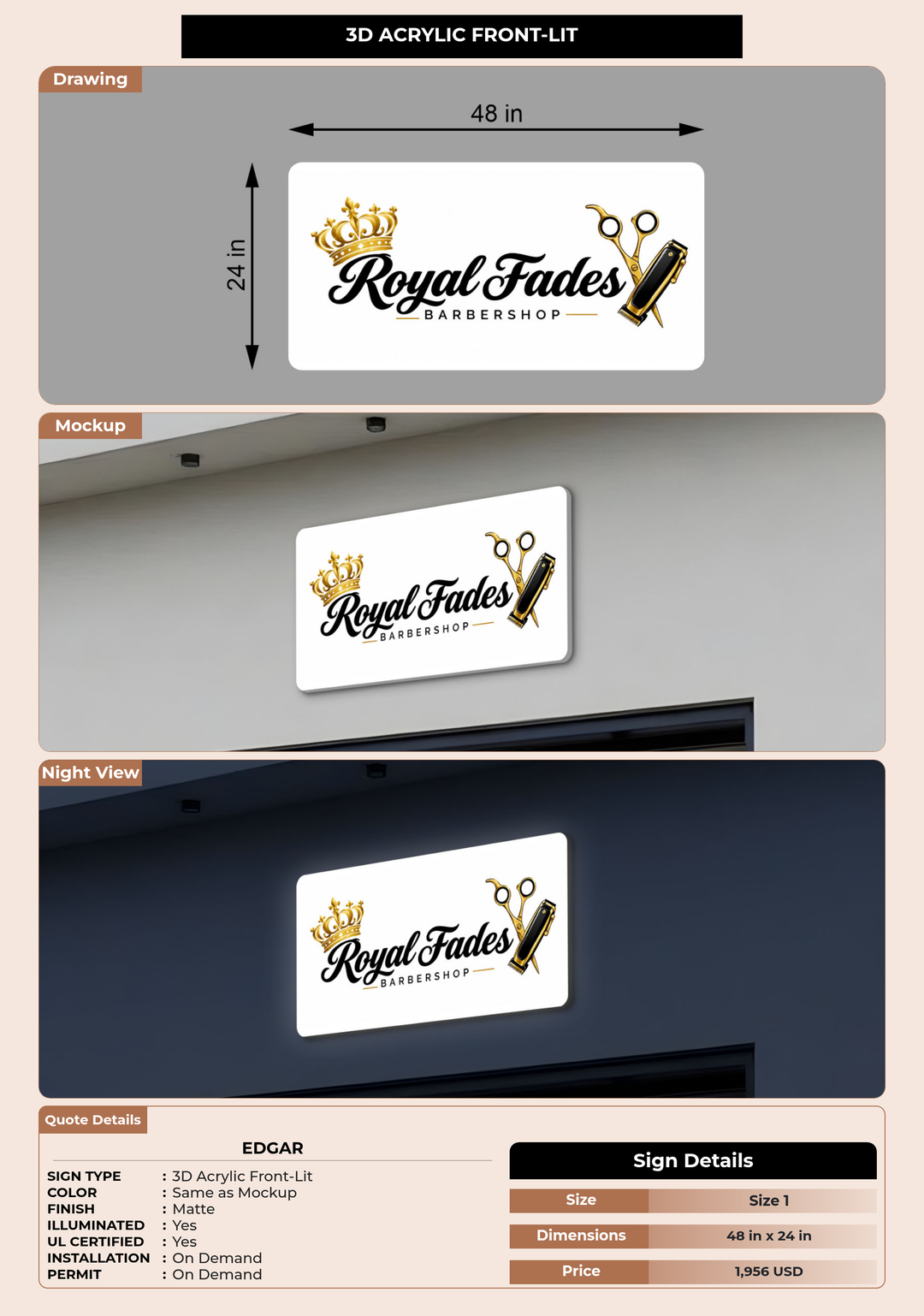 CUSTOM MOCKUP SIGN FOR Edgar