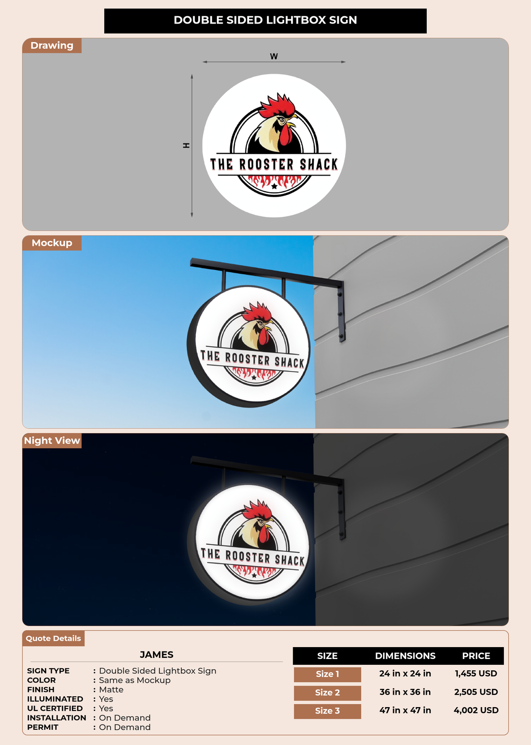 CUSTOM MOCKUP SIGN FOR James