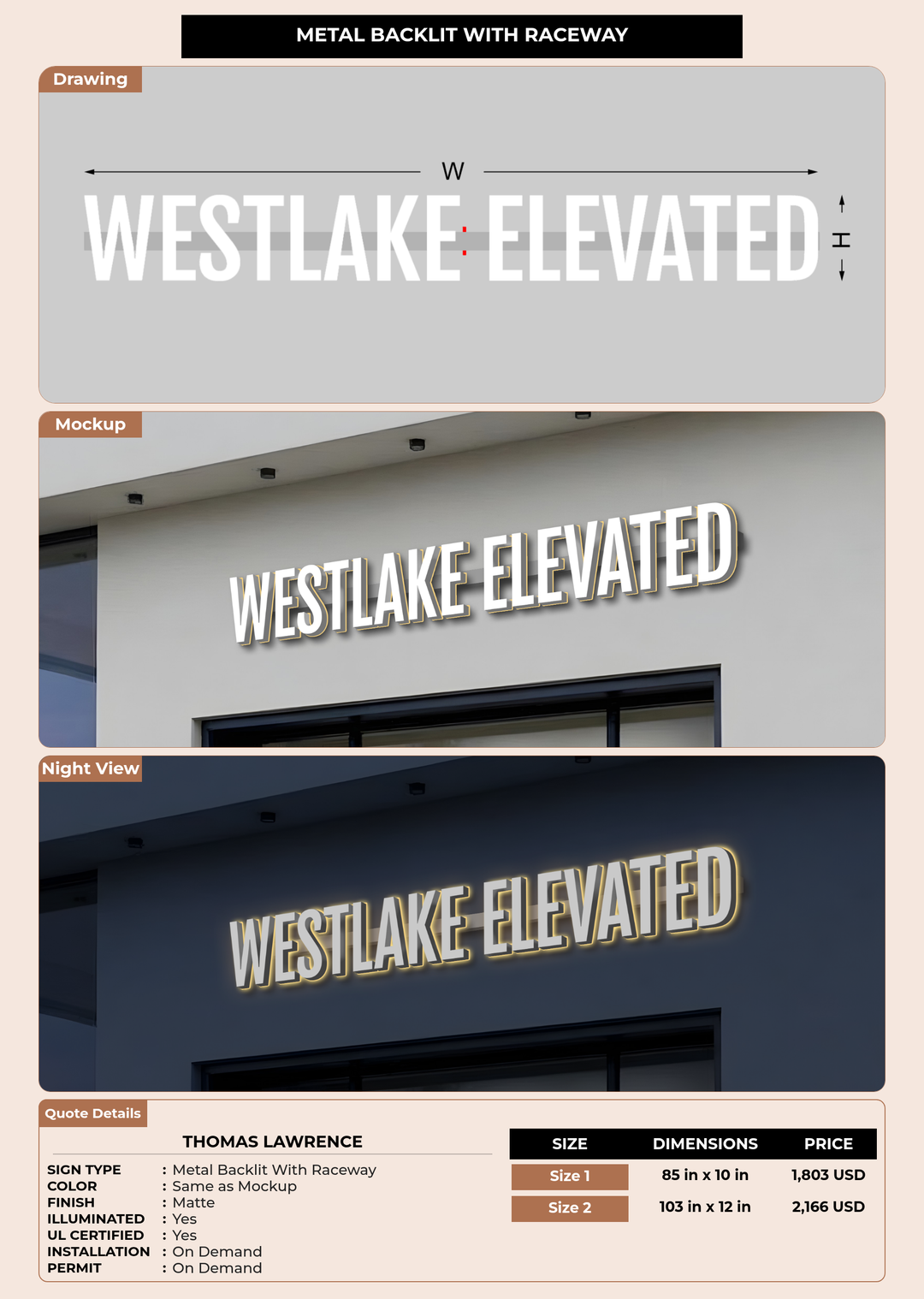 CUSTOM MOCKUP SIGN FOR Thomas Lawrence