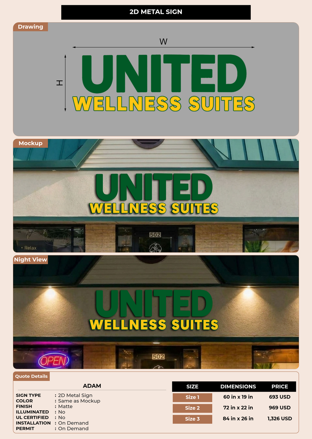CUSTOM MOCKUP SIGN FOR adam