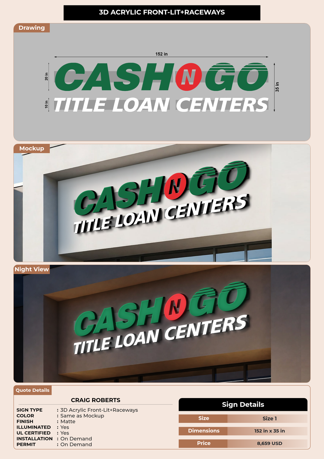 CUSTOM MOCKUP SIGN FOR Craig Roberts