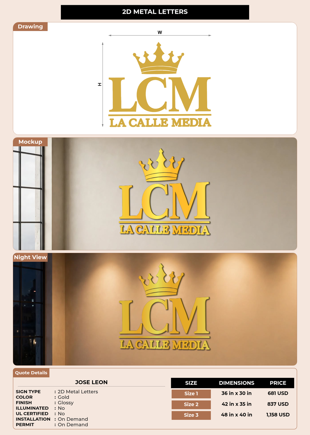 CUSTOM MOCKUP SIGN FOR Jose leon