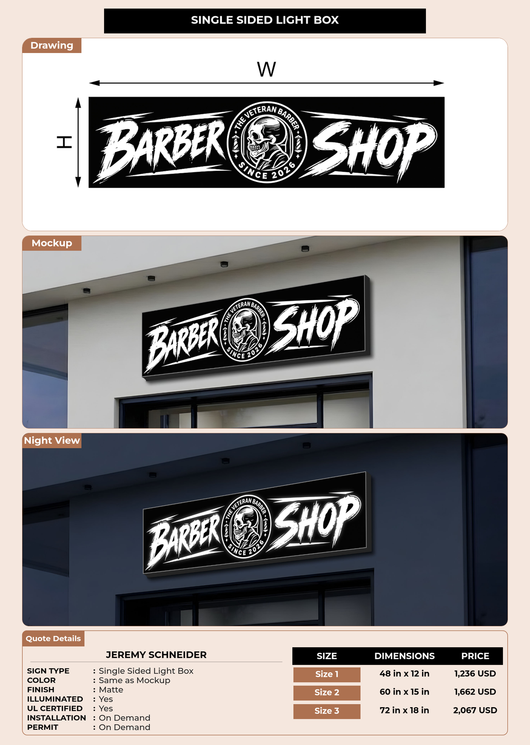 CUSTOM MOCKUP SIGN FOR Jeremy Schneider