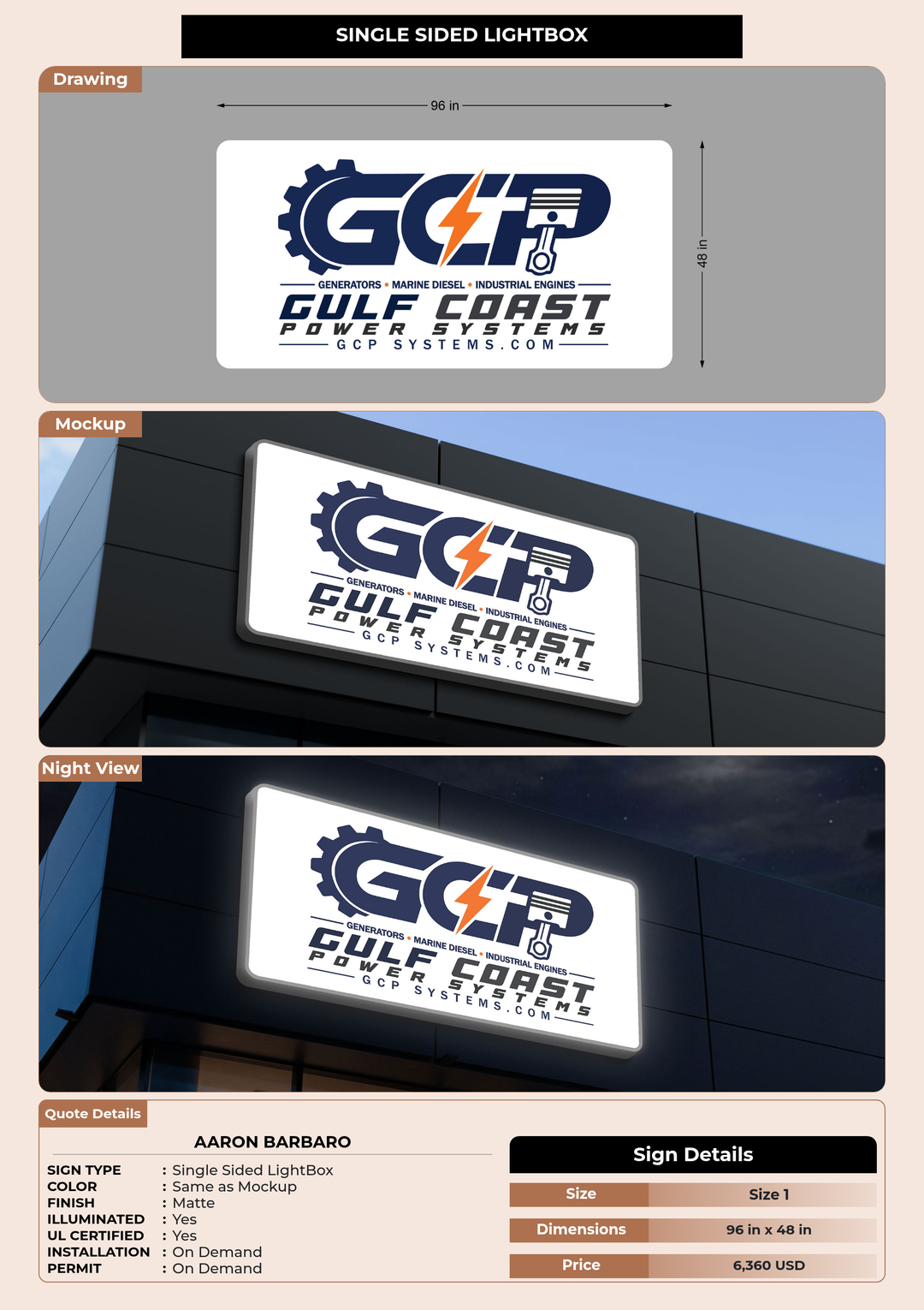 CUSTOM MOCKUP SIGN FOR aaron barbaro