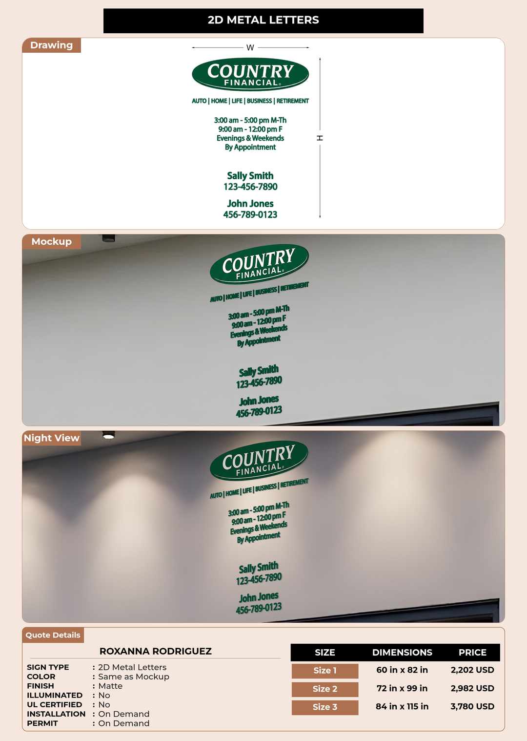CUSTOM MOCKUP SIGN FOR Roxanna Rodriguez