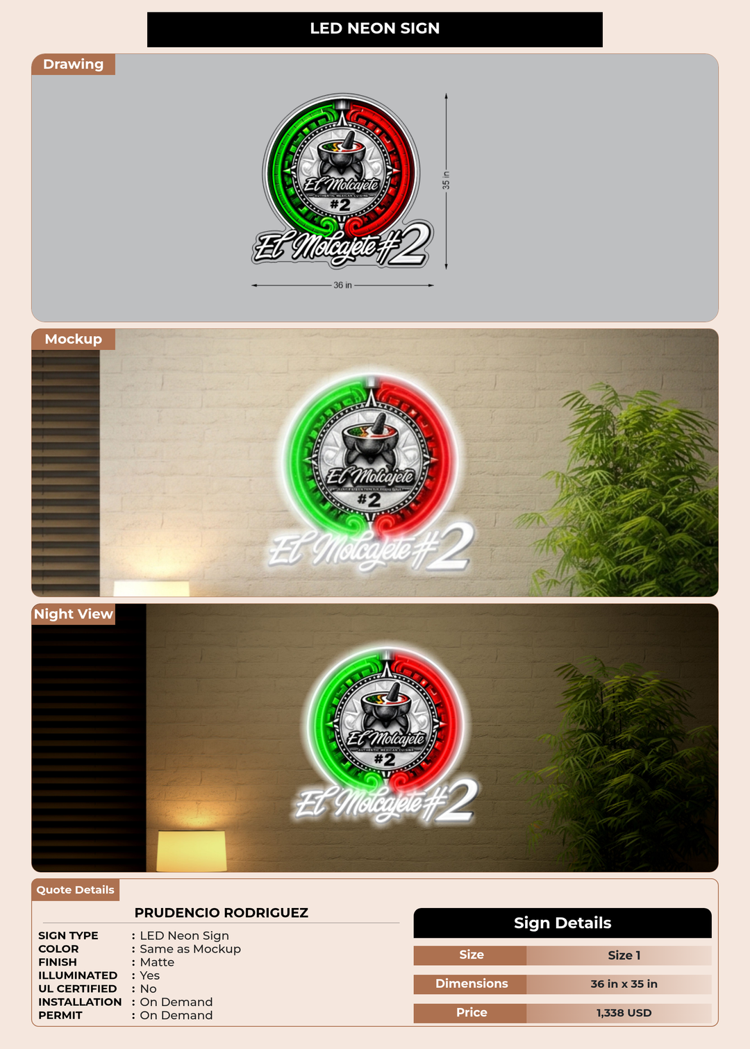 CUSTOM MOCKUP SIGN FOR Prudencio Rodriguez
