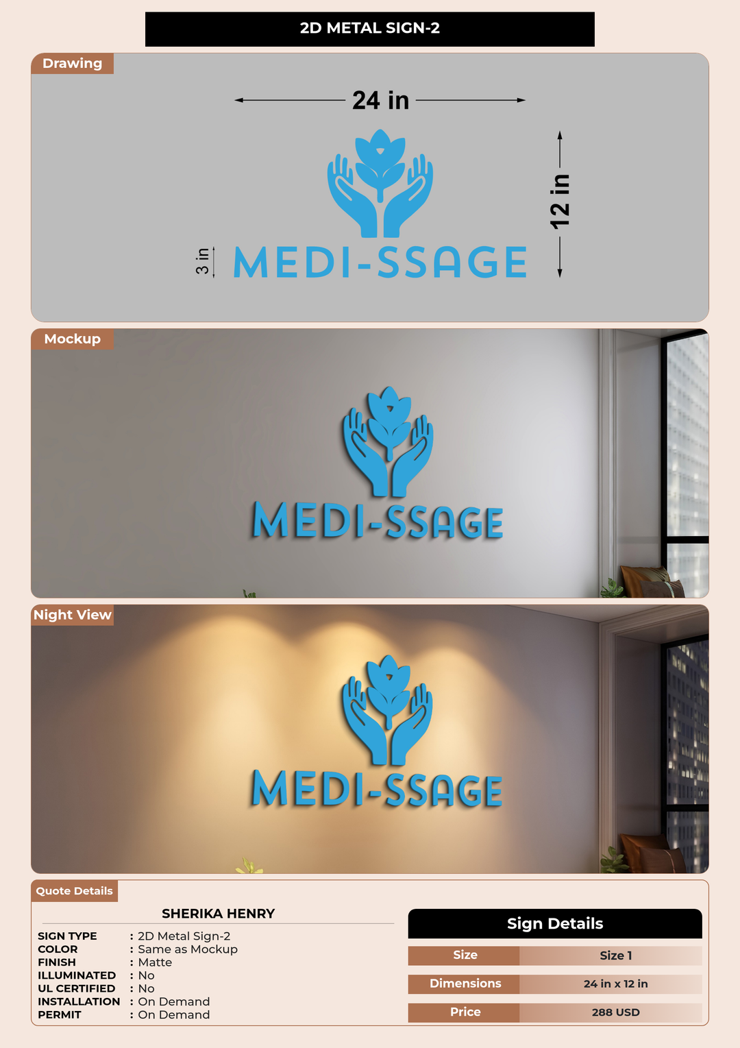CUSTOM MOCKUP SIGN FOR Sherika Henry