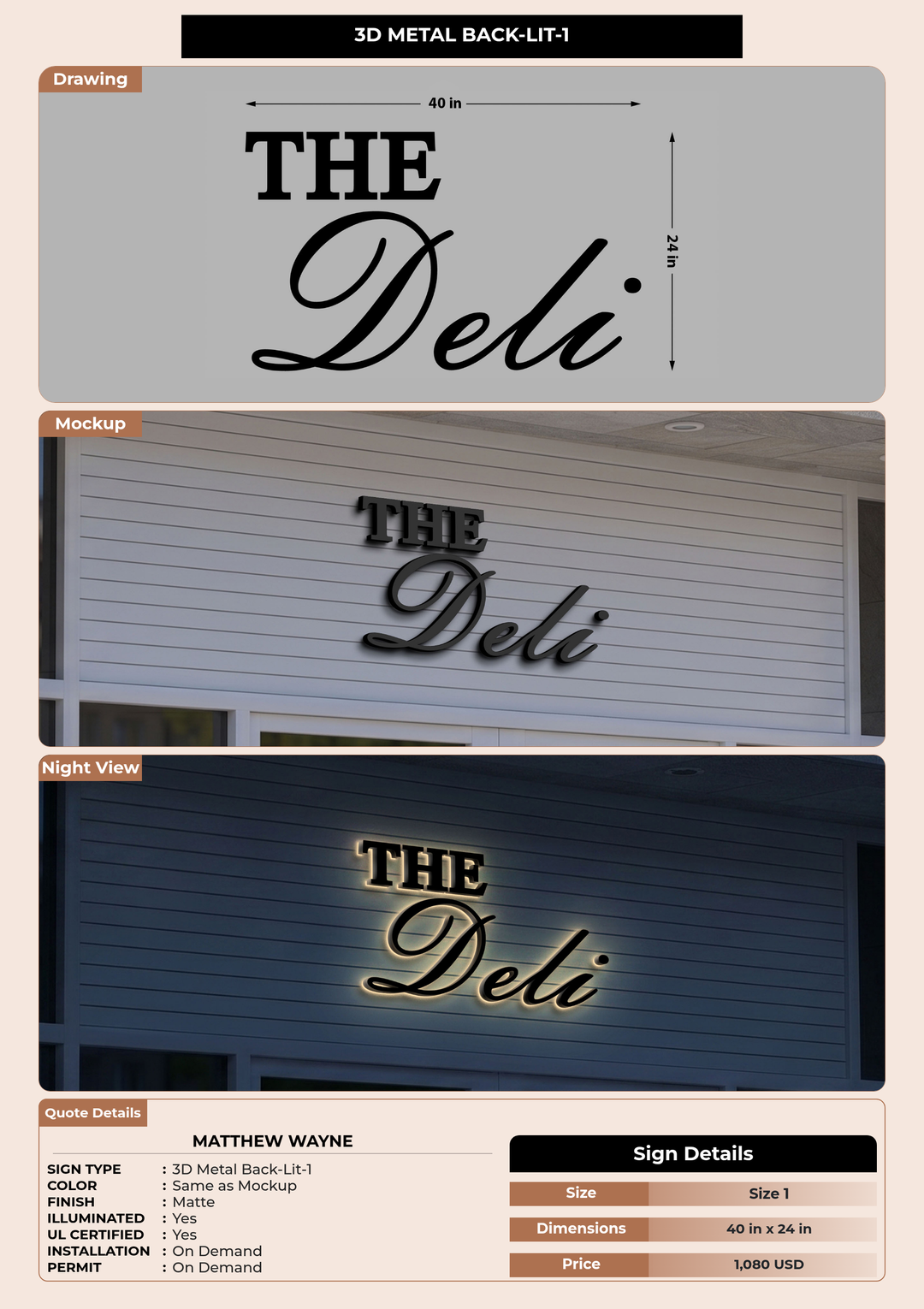 CUSTOM MOCKUP SIGN FOR Matthew Wayne