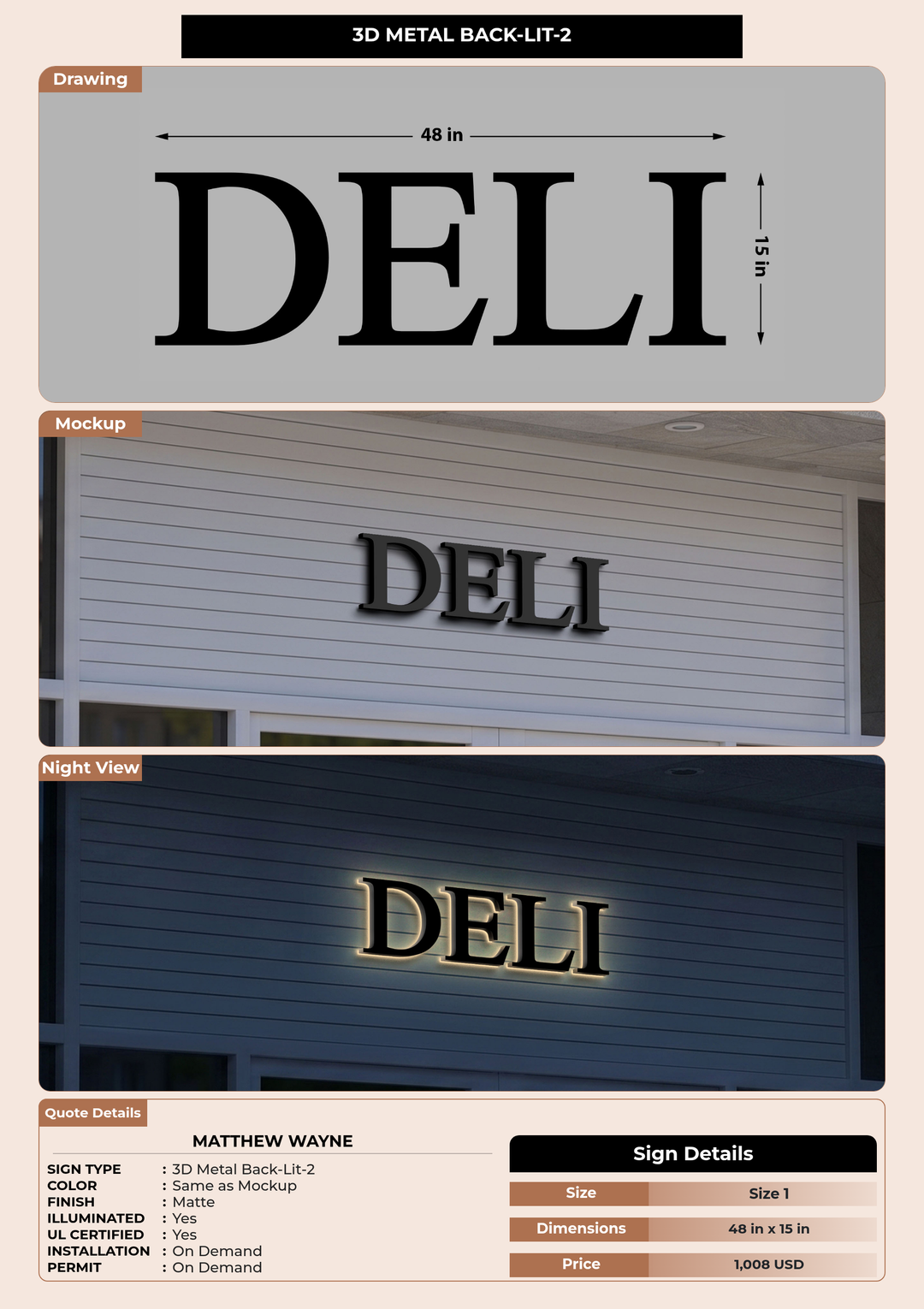 CUSTOM MOCKUP SIGN FOR Matthew Wayne