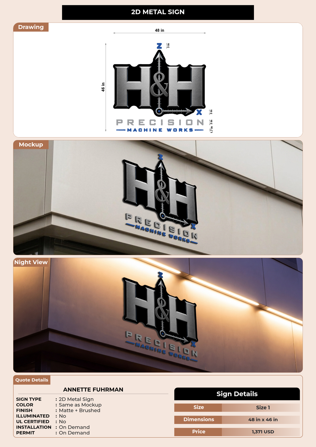 CUSTOM MOCKUP SIGN FOR Annette Fuhrman