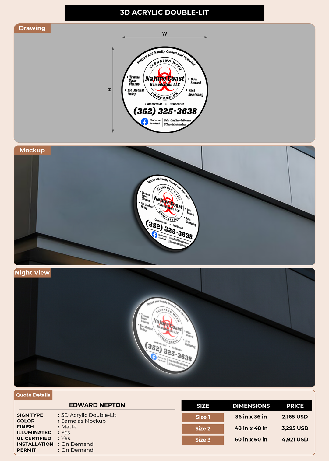 CUSTOM MOCKUP SIGN FOR Edward Nepton