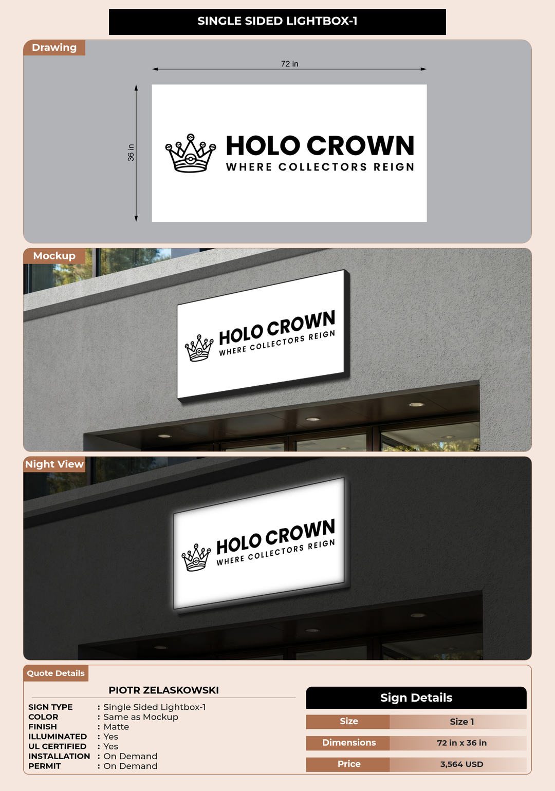 CUSTOM MOCKUP SIGN FOR Piotr Zelaskowski
