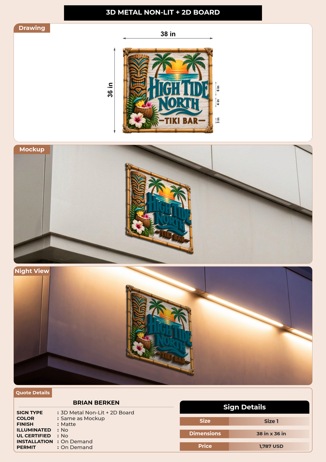 CUSTOM MOCKUP SIGN FOR Brian Berken