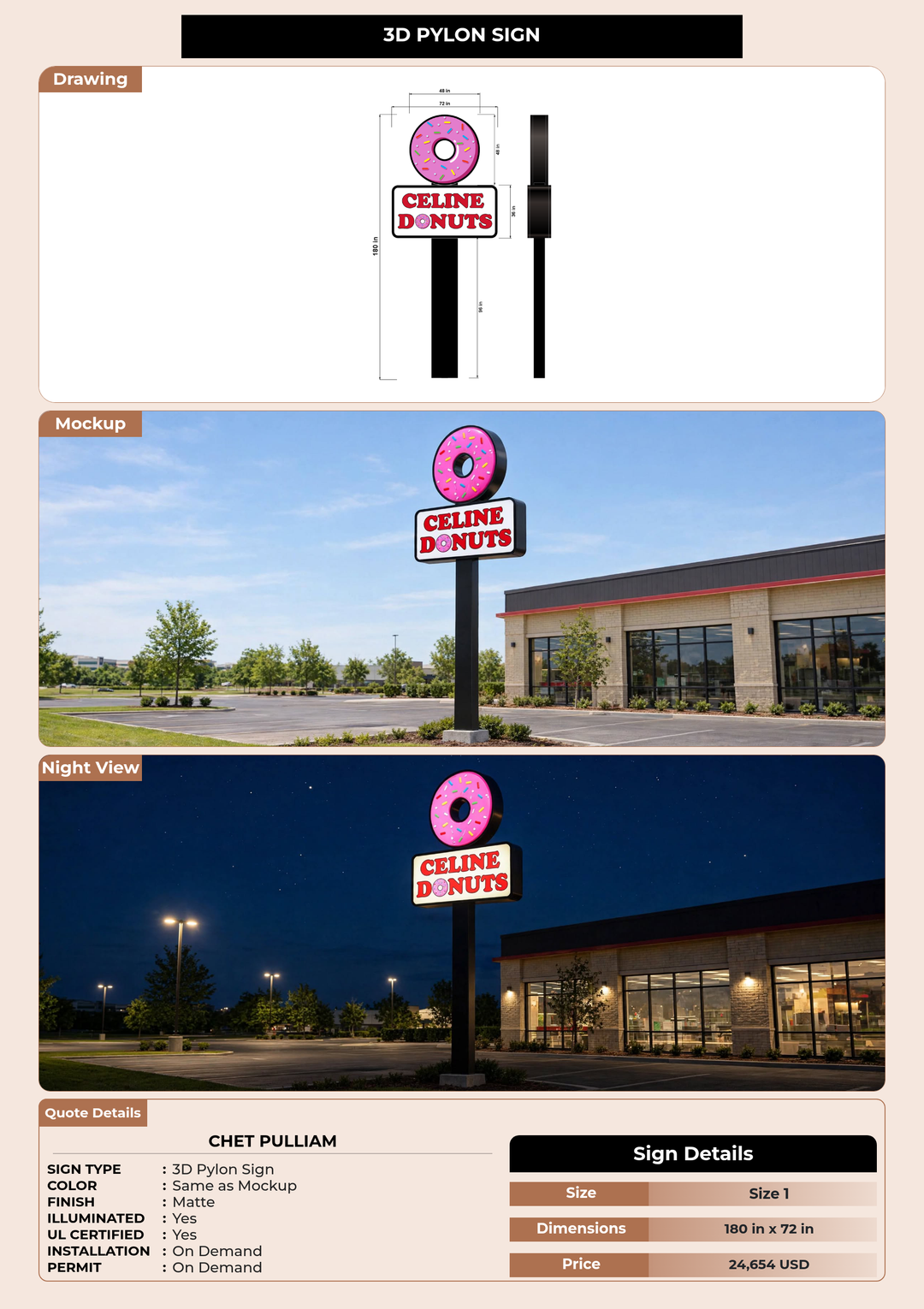 CUSTOM MOCKUP SIGN FOR Chet Pulliam