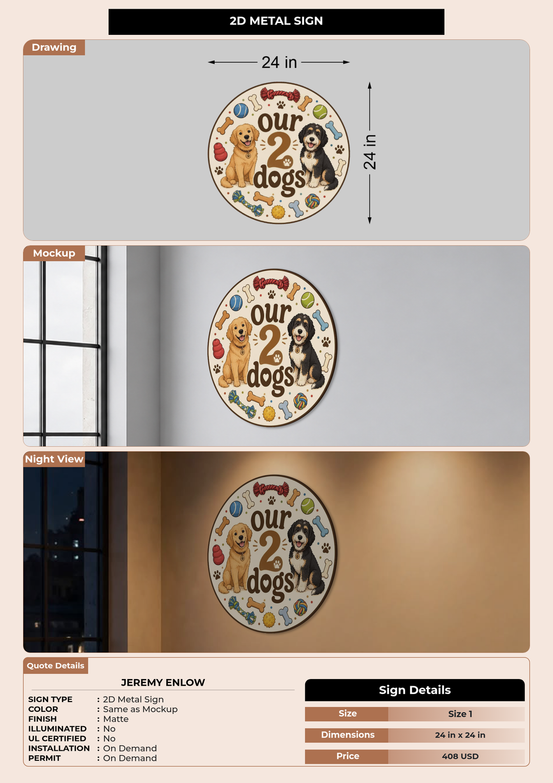 CUSTOM MOCKUP SIGN FOR Jeremy enlow