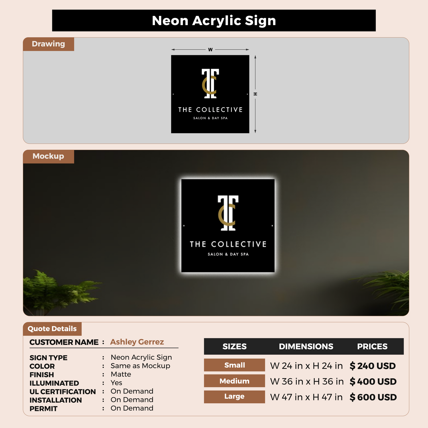 Custom Signs for Ashley Gerrez