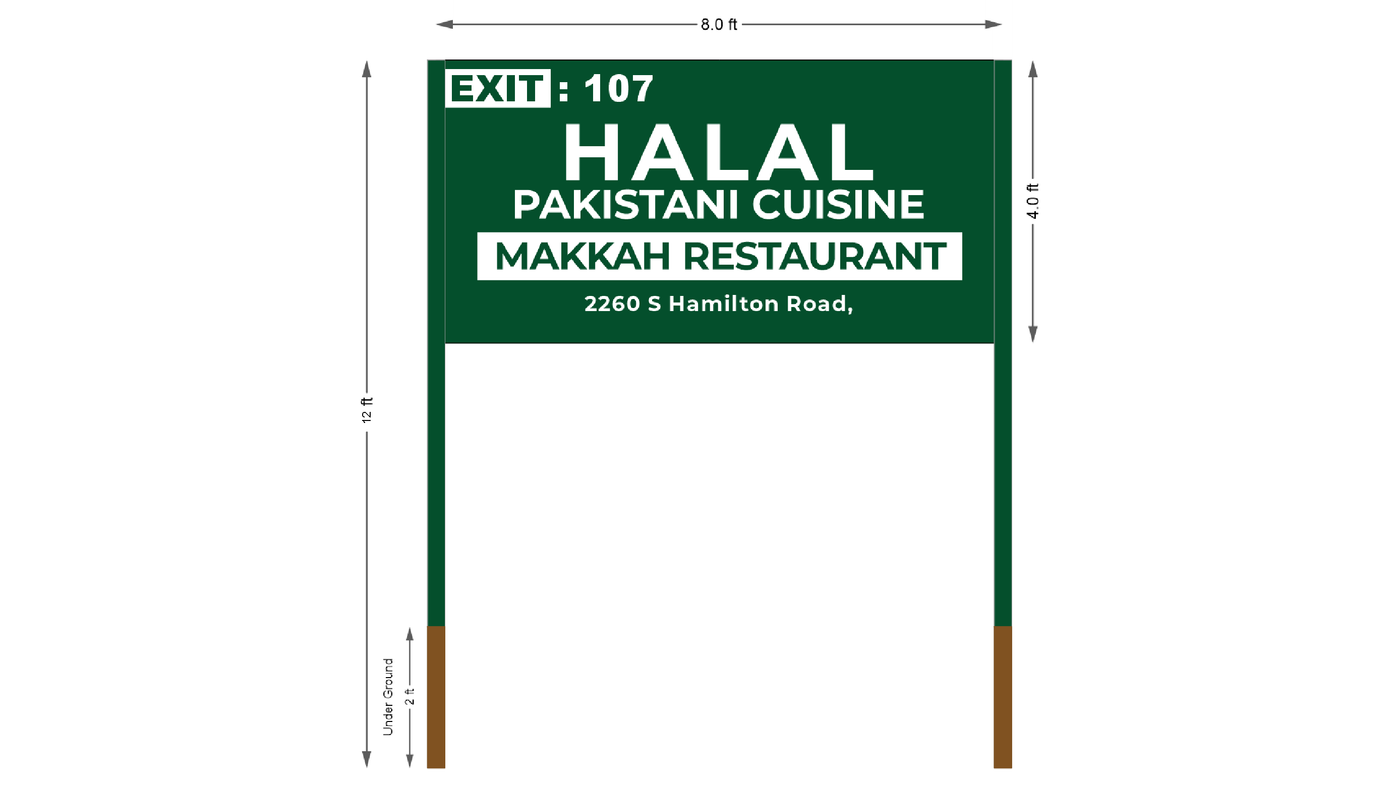 2x highways sign for Saeed