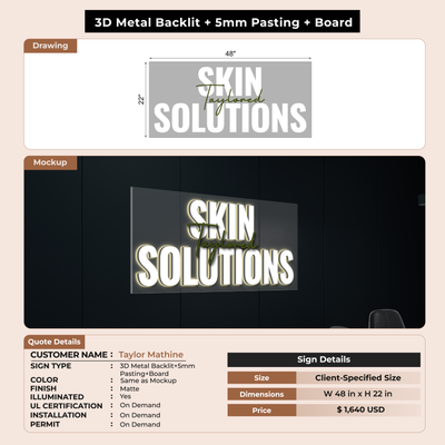 CUSTOM MOCKUP SIGN FOR Taylor Mathine