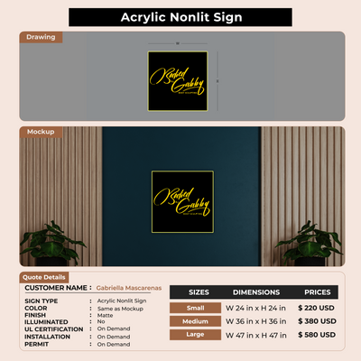 Custom Signs for Gabriella Mascarenas
