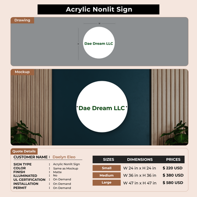 Custom Signs for Daelyn Eleo