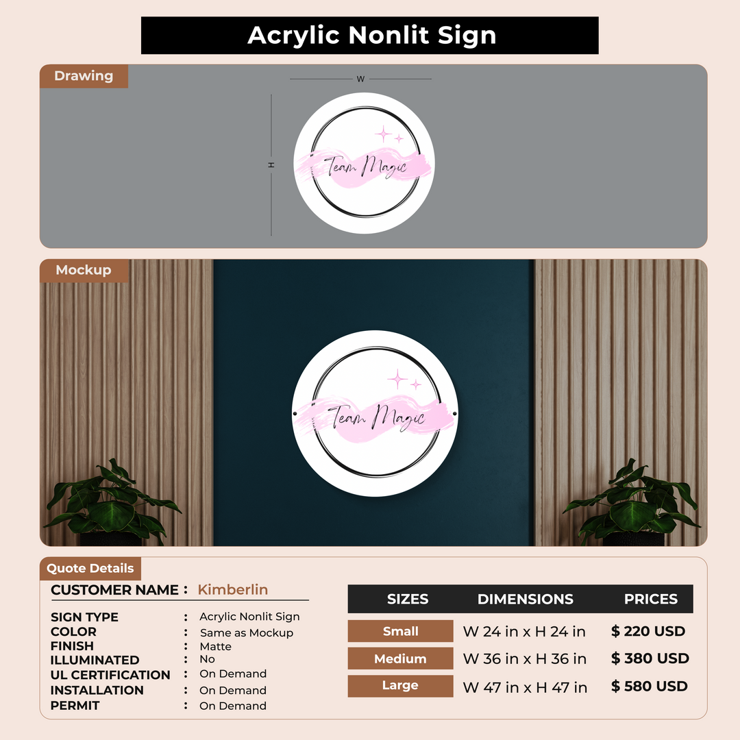 Custom Signs for Kimberlin