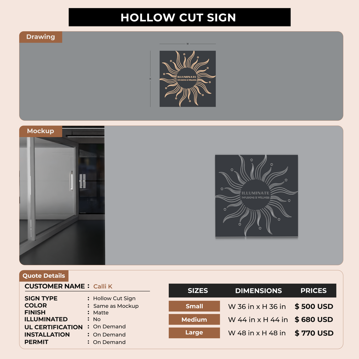 Custom Signs for Calli K