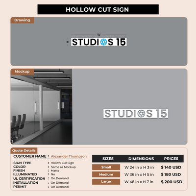 Custom Signs for Alexander Thompson