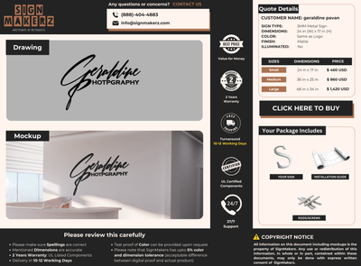 5MM Metal Sign For geraldine pavan