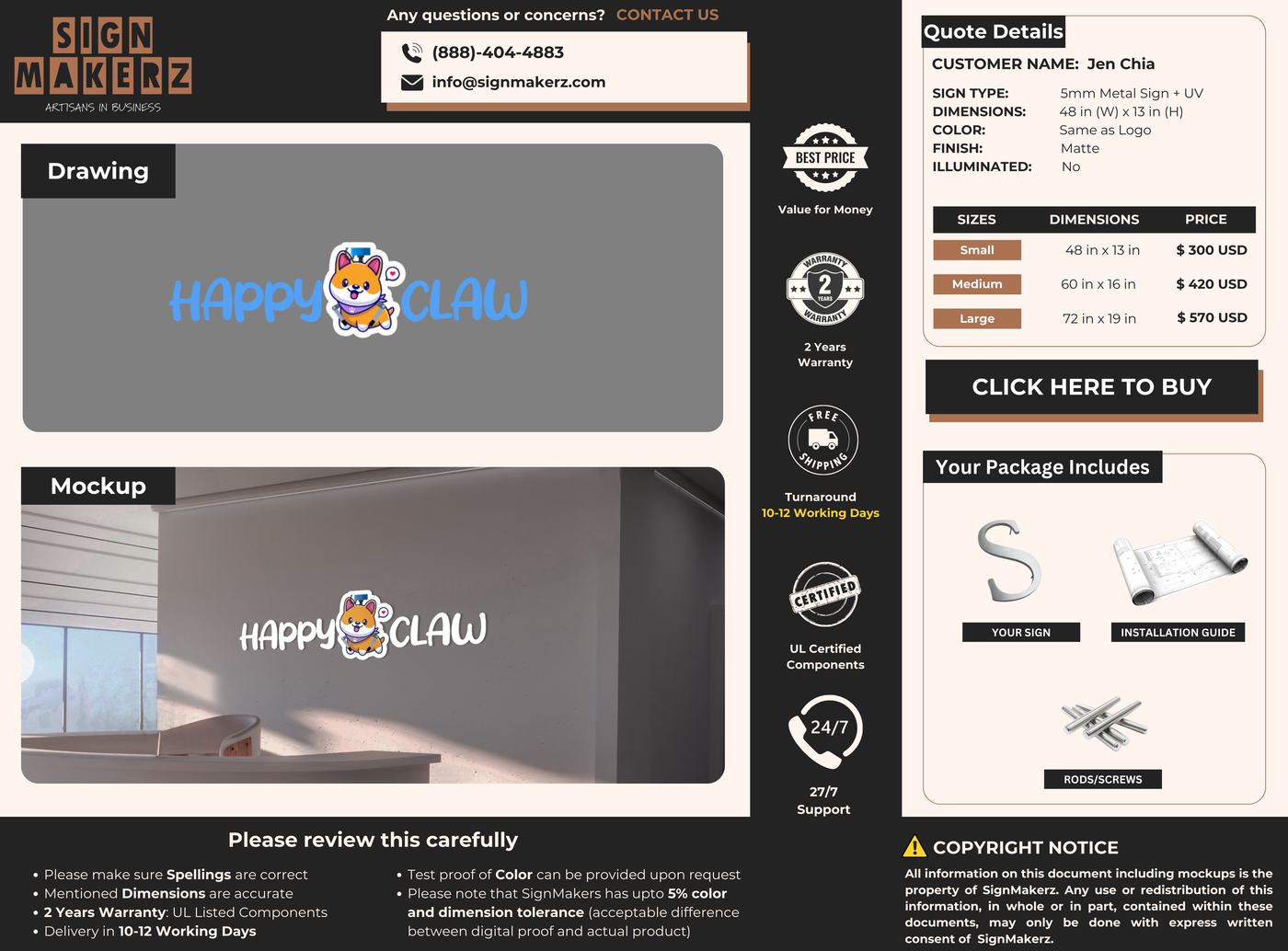 Business Signs for Jen Chia