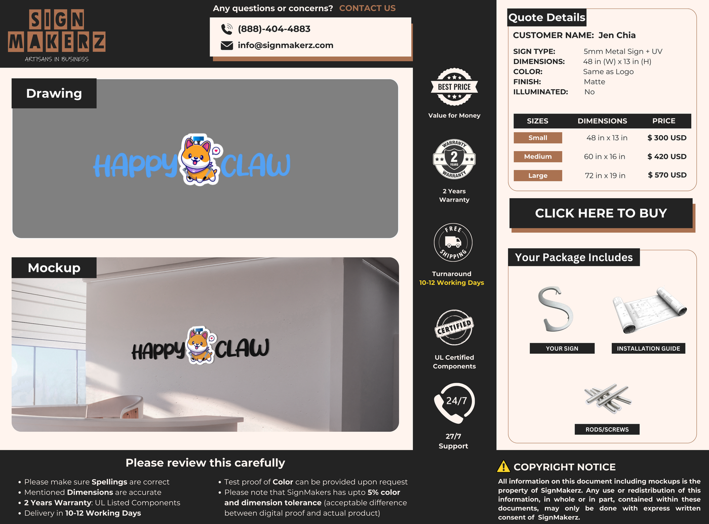Business Signs for Jen Chia