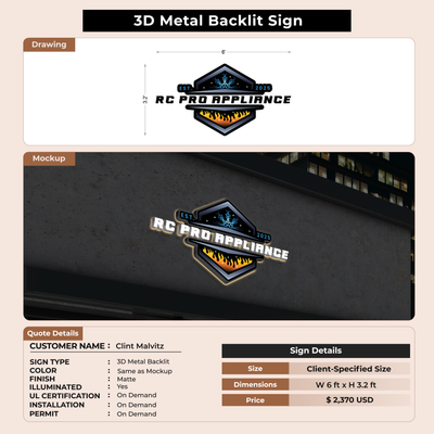 Custom Signs for Clint Malvitz
