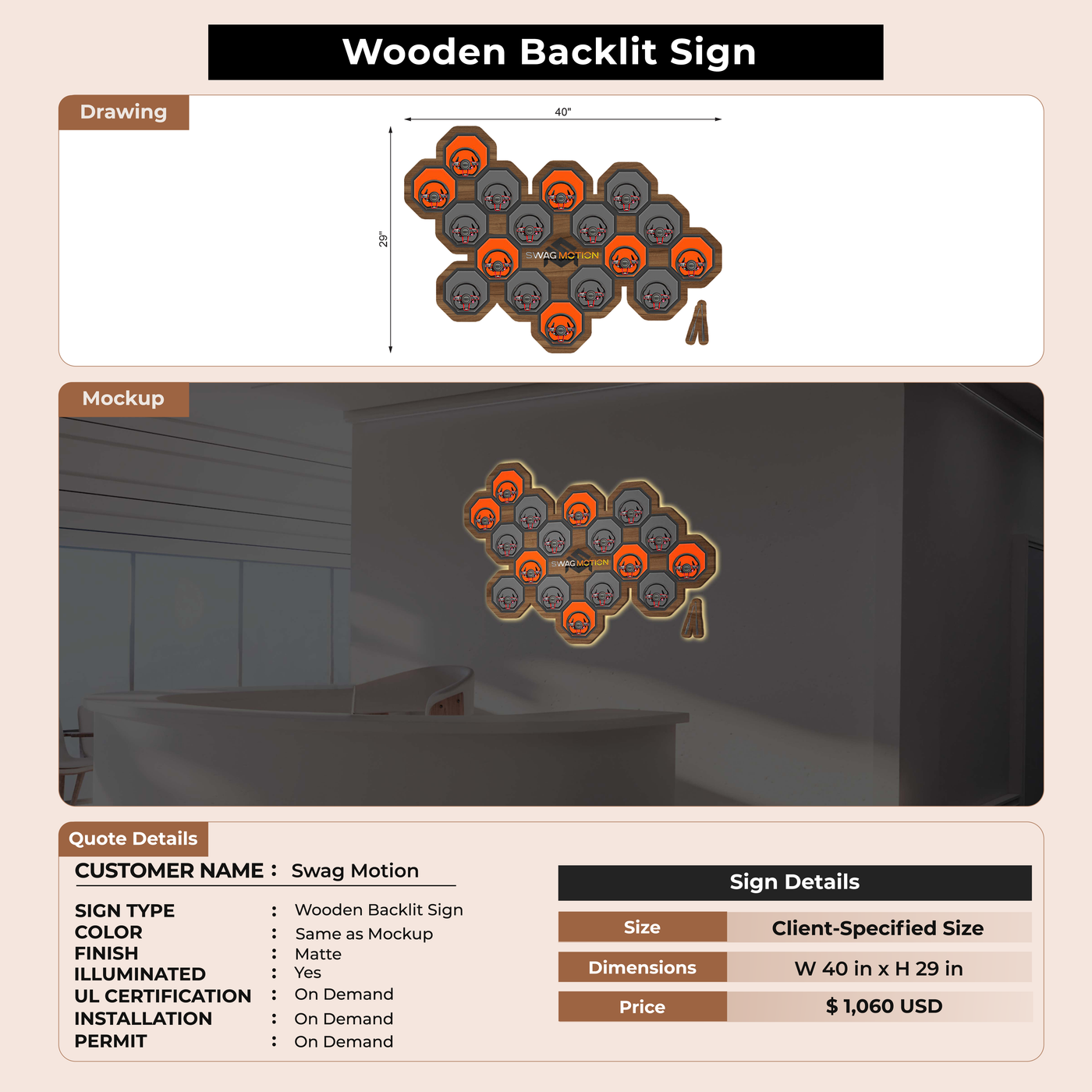 Business Signs for Swag Motion
