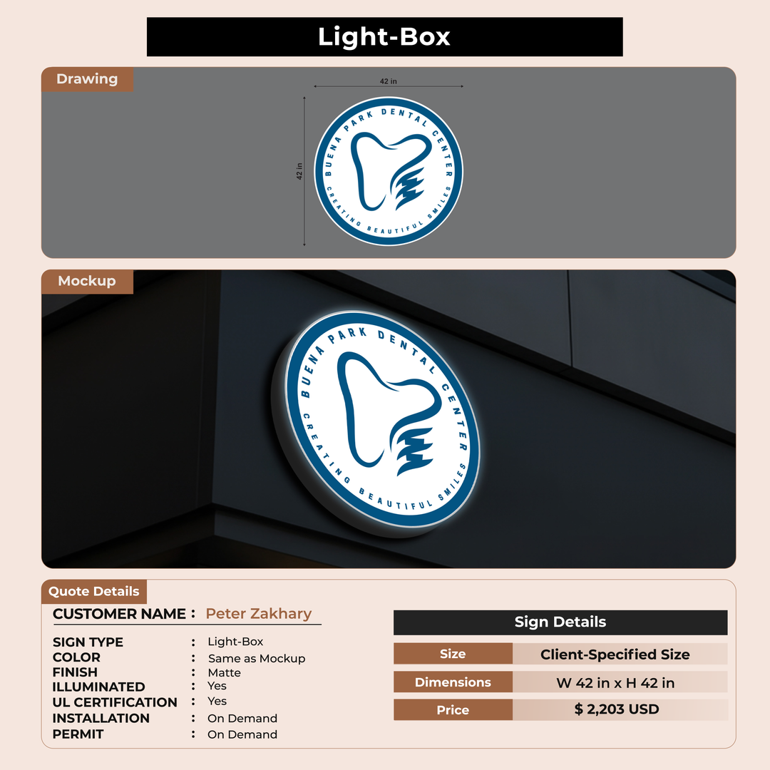 Custom Mockup Sign for Peter Zakhary