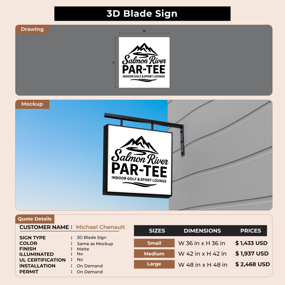 Custom Mockup Sign for Michael Chenault
